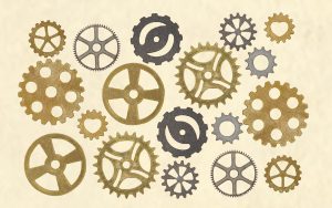 bl8008 steampunk clock cogs